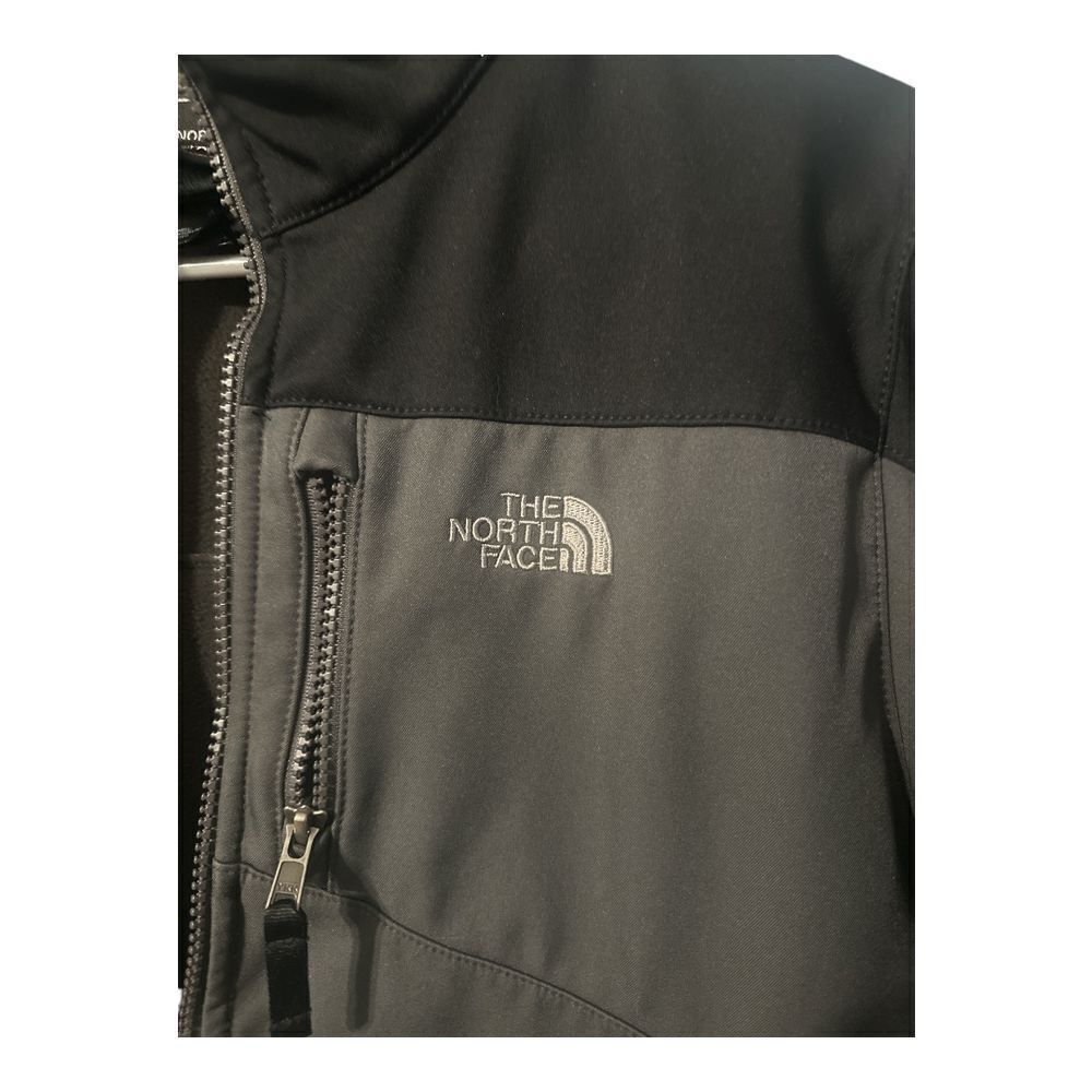 North Face Boys Gray/Black Soft Shell Fleece Lined Jacket, Large 14/16 - Picture 3 of 6